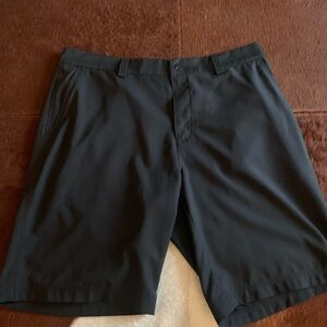 Adidas Climalite  Chino Golf Shorts Men’s 36 Solid Black 10" Inseam Casual.